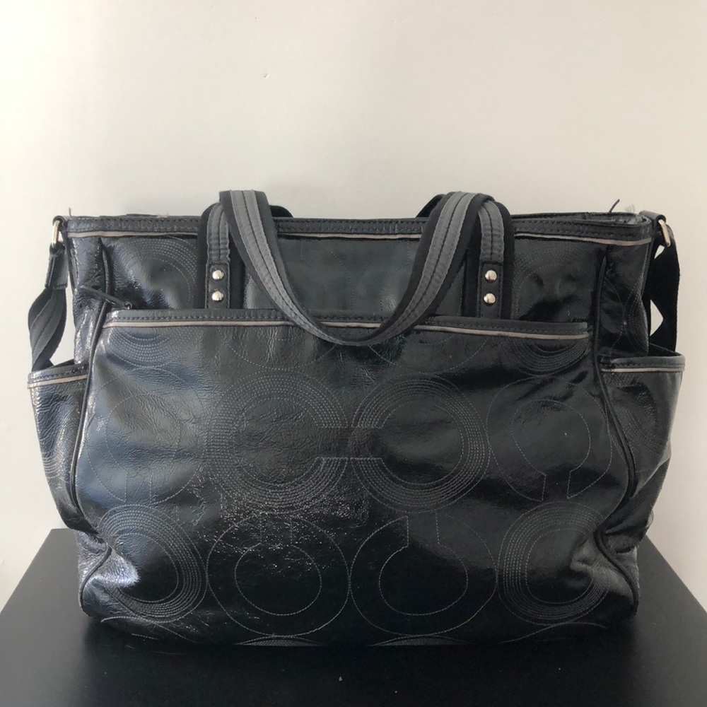 Coach Signature C Stitched Patent Leather Baby - Picture 11 of 14
